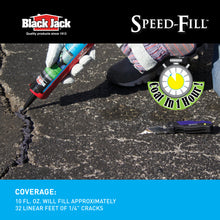 Load image into Gallery viewer, Black Jack Speed-Fill Elastic Blacktop Crack Filler, 10 oz., Seal Asphalt Roads, Driveways, Pavements, Expansion Joints & Walkways, Provides Long Term, Flexible Seal