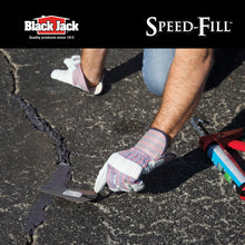 Load image into Gallery viewer, Black Jack Speed-Fill Elastic Blacktop Crack Filler, 10 oz., Seal Asphalt Roads, Driveways, Pavements, Expansion Joints & Walkways, Provides Long Term, Flexible Seal