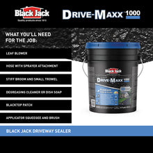 Load image into Gallery viewer, Black Jack Drive-Maxx 1000 Premium 10 Year Filler & Sealer, 5 Gallons, Fills Small Cracks, Fast Dry Technology, Stand Up To Heavy Vehicles, Driveway Sealer Asphalt