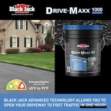 Load image into Gallery viewer, Black Jack Drive-Maxx 1000 Premium 10 Year Filler & Sealer, 5 Gallons, Fills Small Cracks, Fast Dry Technology, Stand Up To Heavy Vehicles, Driveway Sealer Asphalt