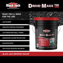 Load image into Gallery viewer, Black Jack Drive-Maxx 700 Premium 7 Year Filler & Sealer, 5 Gallons, Fills Small Cracks, Fast Dry Technology, Stand Up To Heavy Vehicles, Driveway Sealer Asphalt