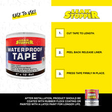 Load image into Gallery viewer, LEAK STOPPER Rubber Flexx Waterproofing & Seam Tape