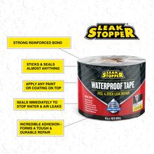 Load image into Gallery viewer, LEAK STOPPER Rubber Flexx Waterproofing & Seam Tape
