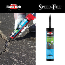 Load image into Gallery viewer, Black Jack Speed-Fill Elastic Blacktop Crack Filler, 10 oz., Seal Asphalt Roads, Driveways, Pavements, Expansion Joints & Walkways, Provides Long Term, Flexible Seal