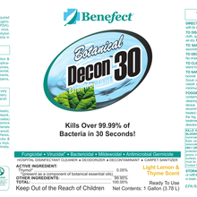 Load image into Gallery viewer, Benefect Botanical Decon 30 Disinfectant Cleaner, Light Lemon and Thyme Scent