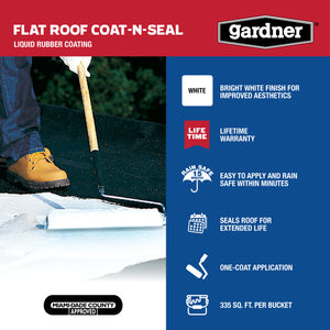 GARDNER Flat Roof Coat-N-Seal Liquid Rubber Coating