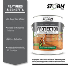 Load image into Gallery viewer, Storm System Protector Semi-Transparent Stain and Sealer
