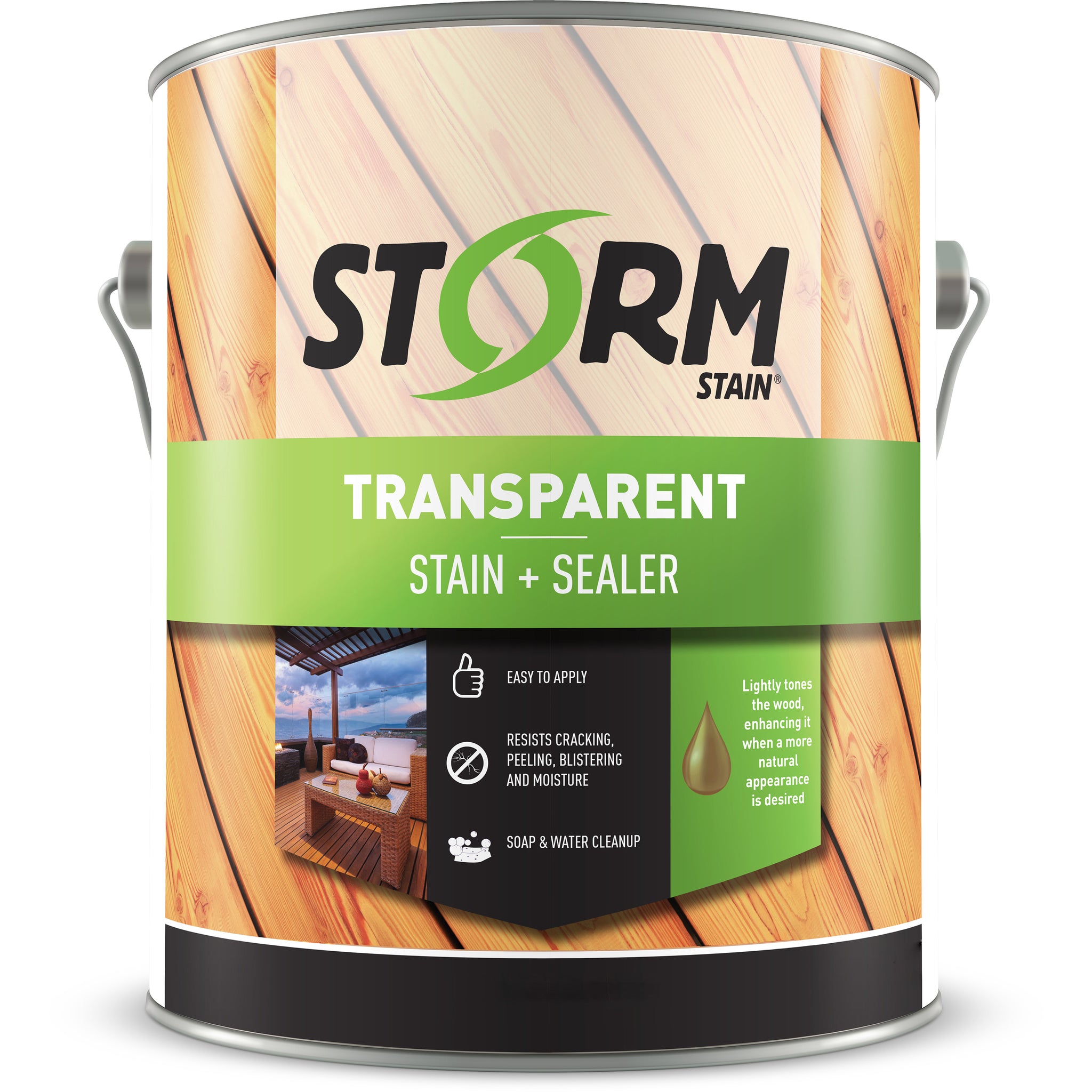 Storm Stain Dual Dispersion Transparent Stain + Sealer – Pro Solutions  Direct
