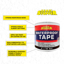 Load image into Gallery viewer, LEAK STOPPER Rubber Flexx Waterproofing &amp; Seam Tape
