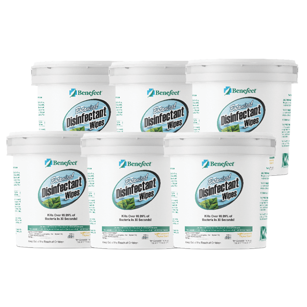 Benefect Botanical Disinfecting Wipes -  Natural, No Residue - Antibacterial Disinfectant, Multi-Surface Cleaning and Sanitizing Wipes
