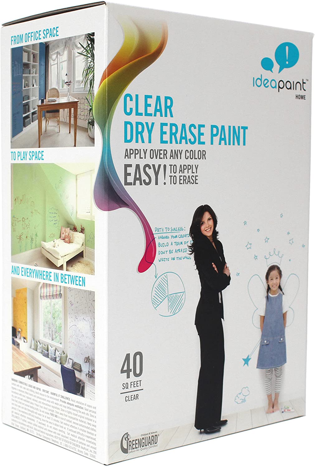 IdeaPaint Clear Gloss Dry Erase Paint 40 Sq. Ft (1-pint) at